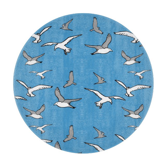 Birds - a Flock of Seagulls Cutting Board (Front)
