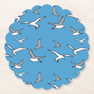 Birds - a Flock of Seagulls Paper Coaster