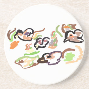 Birds and autumn coaster
