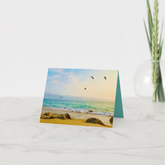 Birds and Beach Card 