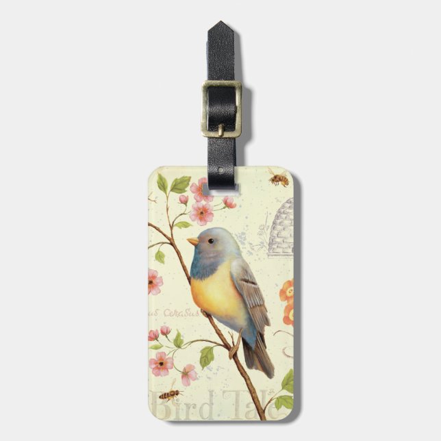 Birds and Bees Luggage Tag (Front Vertical)
