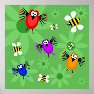 Birds and Bees Poster