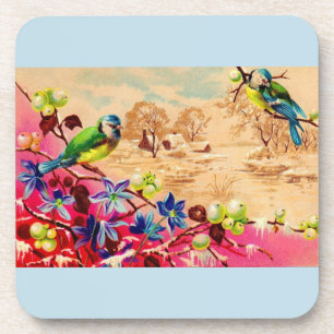 birds and berries coaster