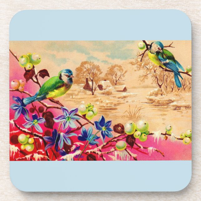 birds and berries coaster (Front)