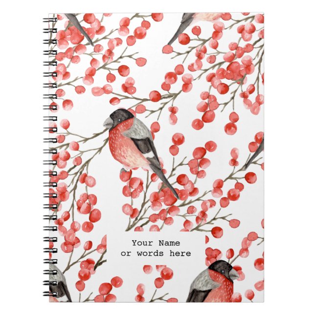 birds and berries notebook journal (Front)