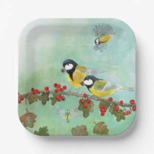 Birds and Berries   Paper Plate