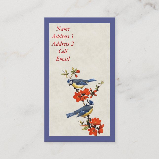 Birds and Blooms Business/Profile Card (Front)