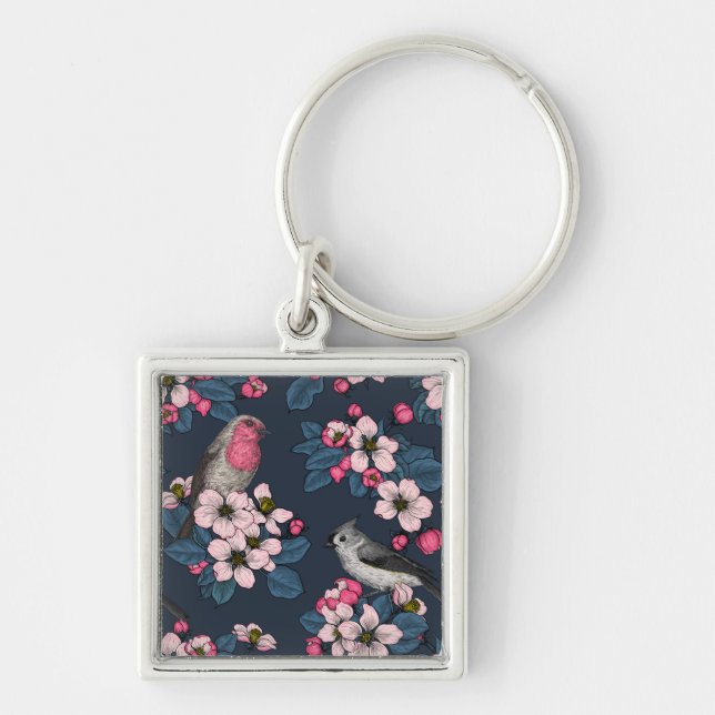 Birds and Blossoms Key Ring (Front)