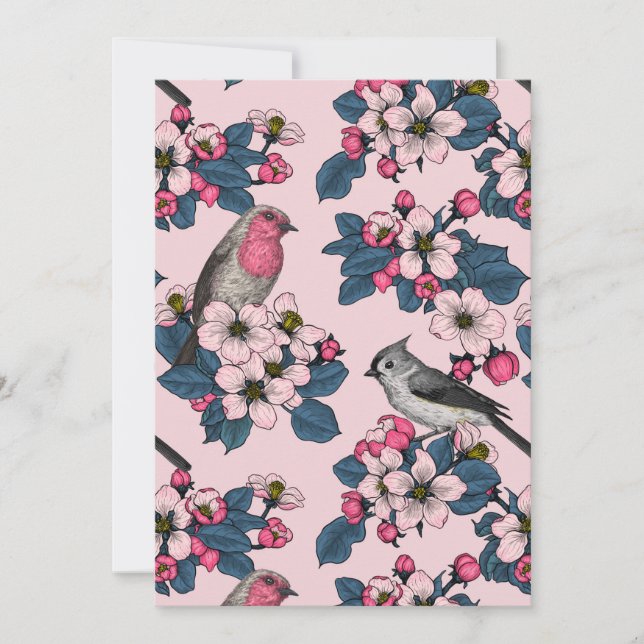 Birds and Blossoms on pink (Front)