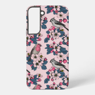 Birds and Blossoms on pink Samsung Galaxy Case