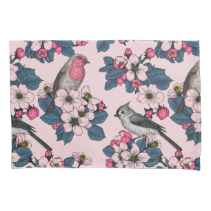 Birds and Blossoms  Pillowcase