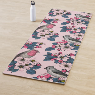 Birds and Blossoms Yoga Mat