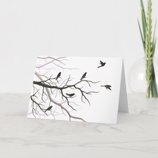 Birds and Branches Greeting Card (Front)