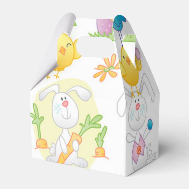 Birds and Bunnies Favour Box (Front Side)