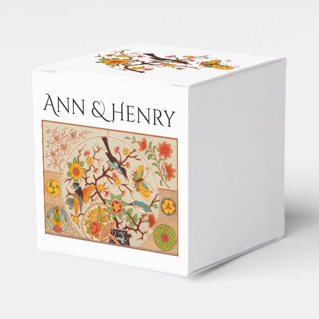 Birds and Butterflies Favour Box (Front Side)
