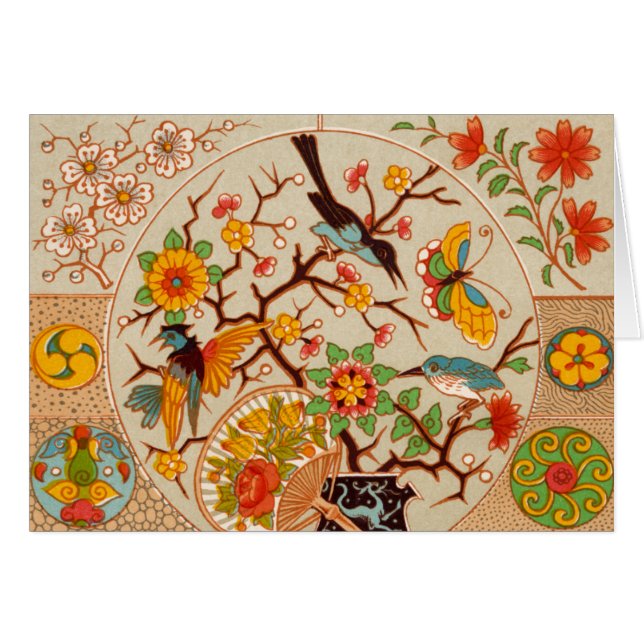 Birds and Butterflies Folded Card (Front Horizontal)