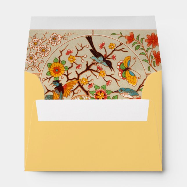 Birds and Butterflies Invitation Envelope (Back (Bottom))