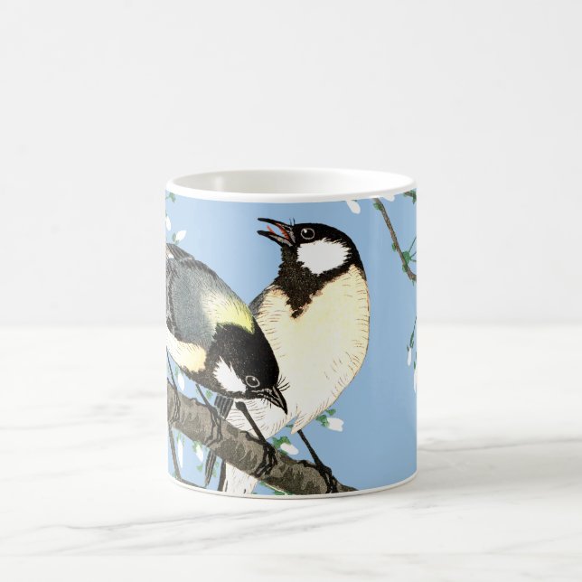 Birds and Cherry Blossoms Ohara Koson Coffee Mug (Center)