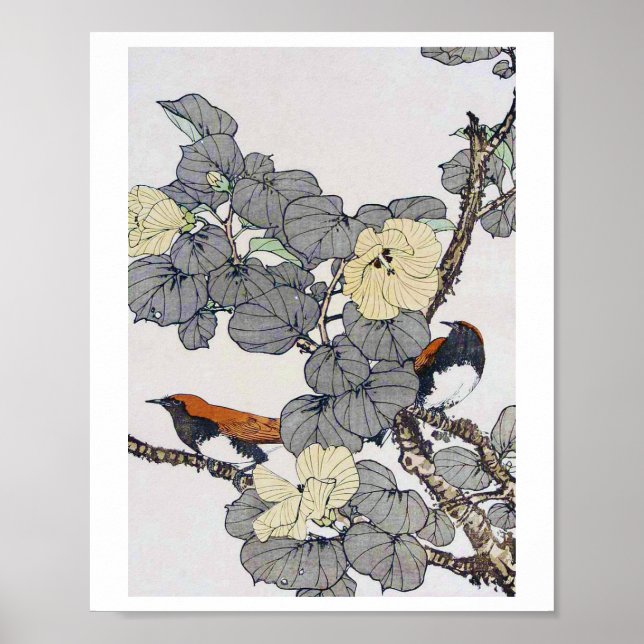 Birds and Flower, Imao Keinen Poster (Front)