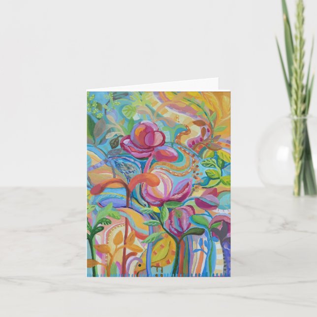 Birds and flowers announcement (Front)