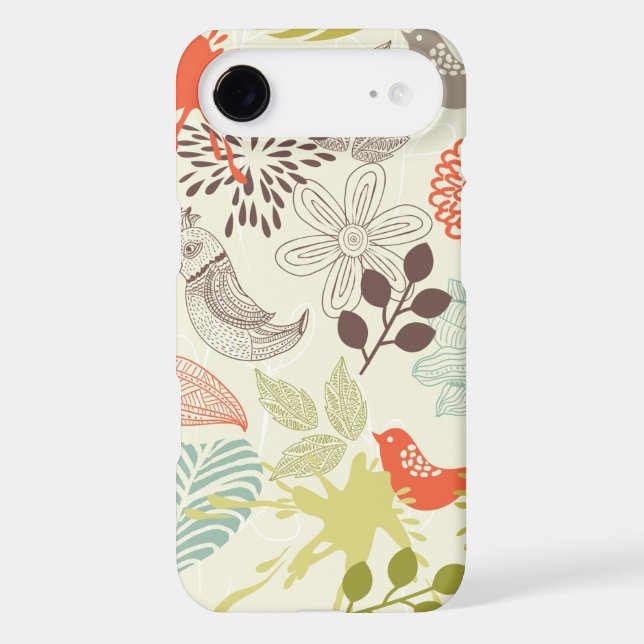 birds and flowers Case-Mate iPhone case (Back)
