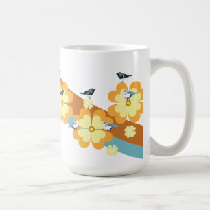 Birds and flowers coffee mug