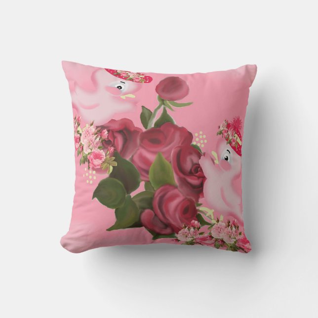 Birds and flowers cushion (Front)