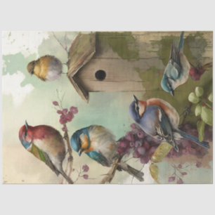 Birds and Flowers Ephemera Design Series #11 Tissue Paper