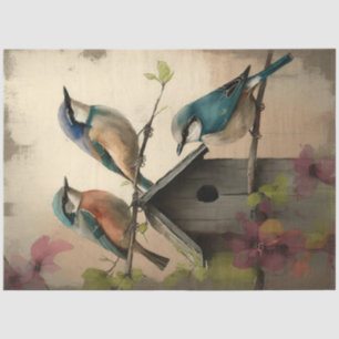 Birds and Flowers Ephemera Design Series #13 Tissue Paper