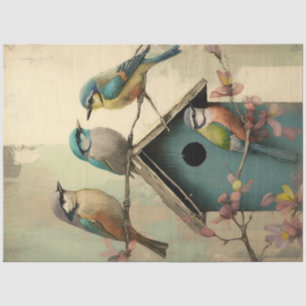 Birds and Flowers Ephemera Design Series #19 Tissue Paper