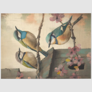 Birds and Flowers Ephemera Design Series #4 Tissue Paper