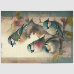 Birds and Flowers Ephemera Design Series #5 Tissue Paper