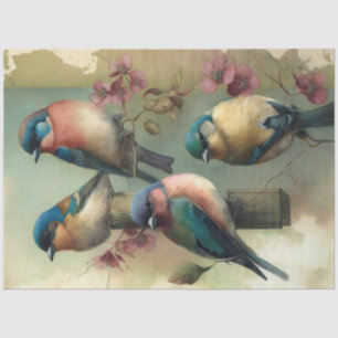 Birds and Flowers Ephemera Design Series #6 Tissue Paper