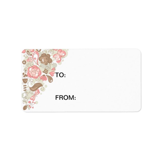 Birds and Flowers Label (Front)