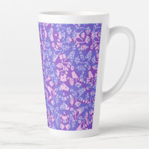 Birds And Flowers Latte Mug