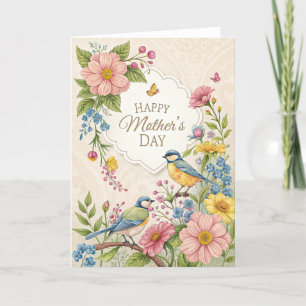 Birds and Flowers Mothers Day  Announcement