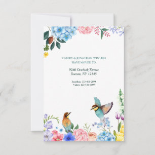 Birds and Flowers Moving Announcement