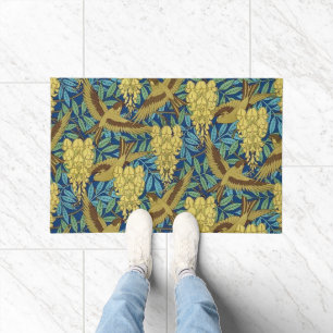 Birds and Flowers Vantage art deco, art Nouveau  Doormat