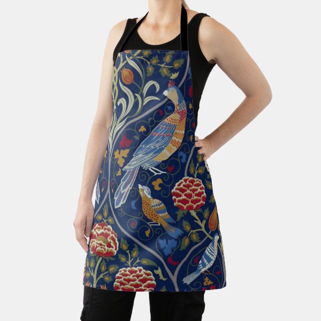Birds and Flowers, William Morris Apron (Insitu)