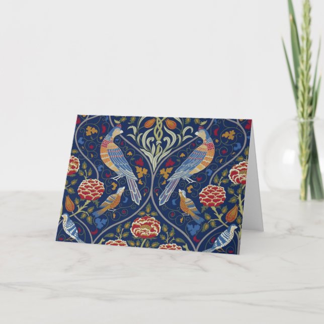 Birds and Flowers, William Morris Card (Front)