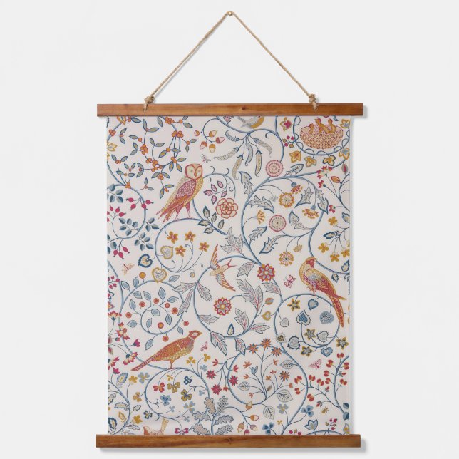 Birds and Flowers, William Morris Hanging Tapestry (Front)