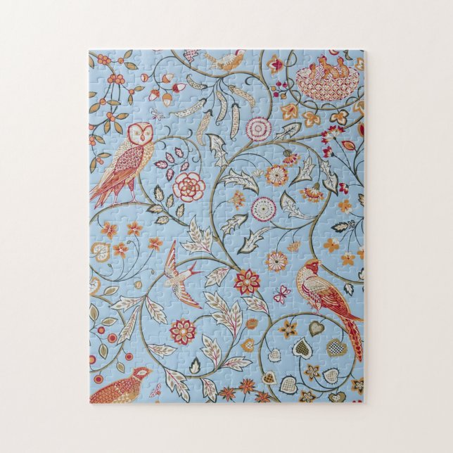 Birds and Flowers, William Morris Jigsaw Puzzle (Vertical)