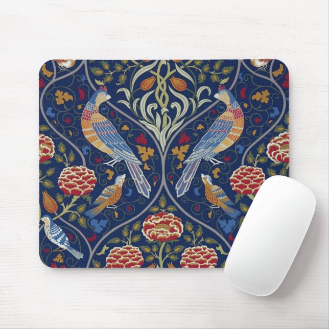 Birds and Flowers, William Morris Mouse Mat (With Mouse)
