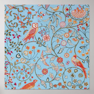 Birds and Flowers, William Morris Poster