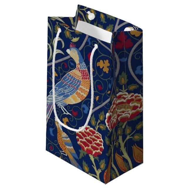Birds and Flowers, William Morris Small Gift Bag (Front Angled)