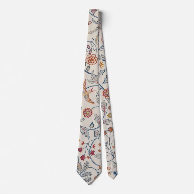 Birds and Flowers, William Morris Tie (Front)