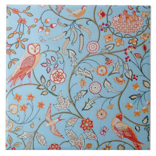 Birds and Flowers, William Morris Tile