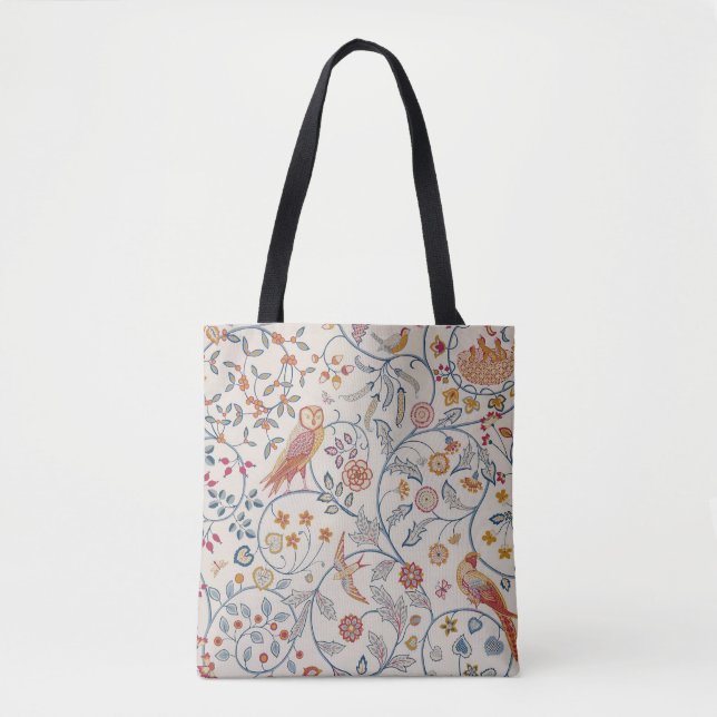 Birds and Flowers, William Morris Tote Bag (Front)