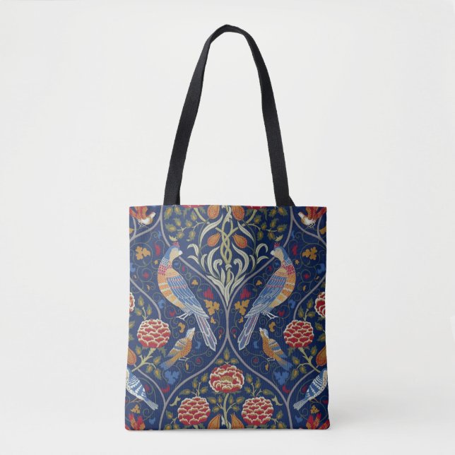 Birds and Flowers, William Morris Tote Bag (Front)