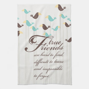 Birds and Friends Tea Towel